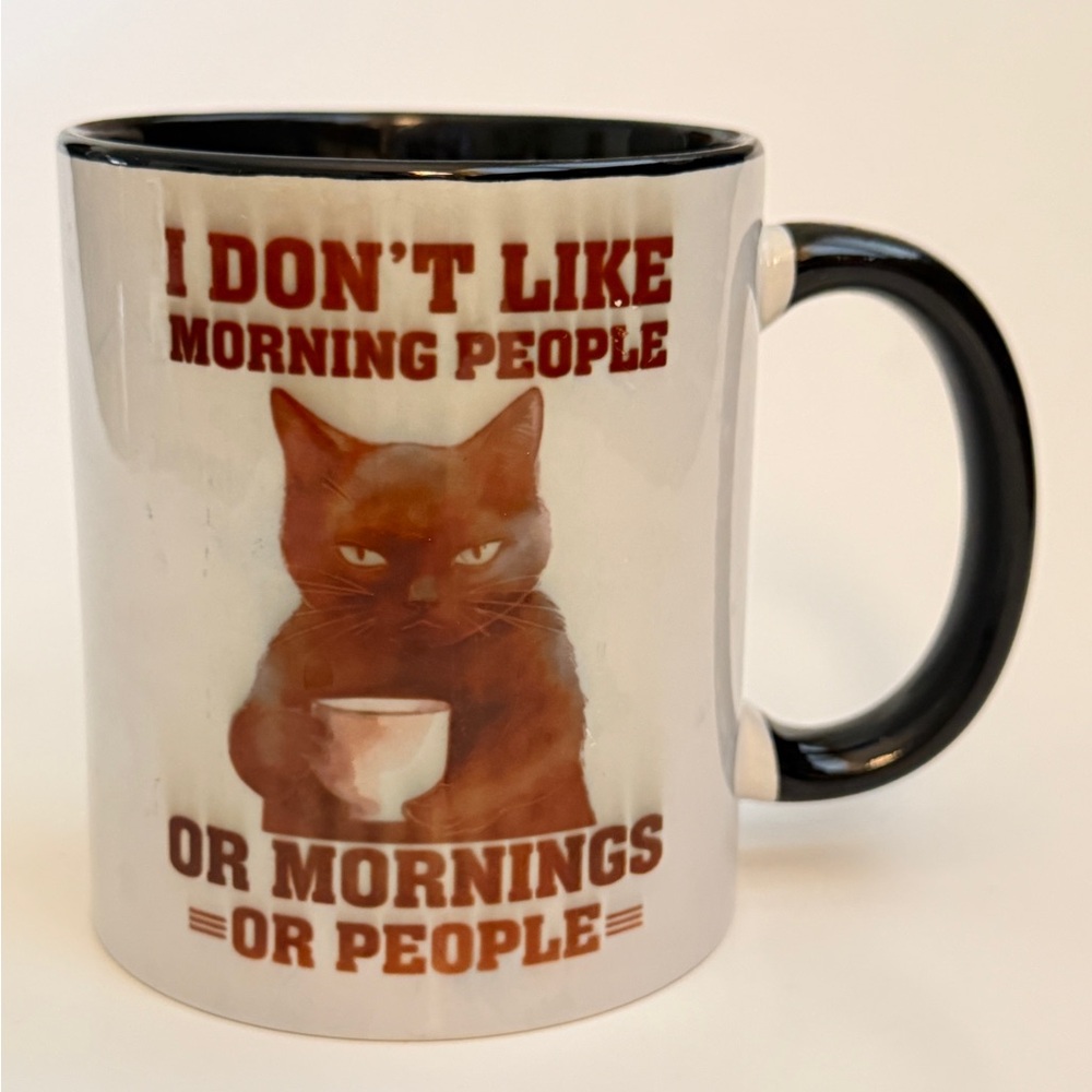 Cat Mug Doesn't like Mornings or People